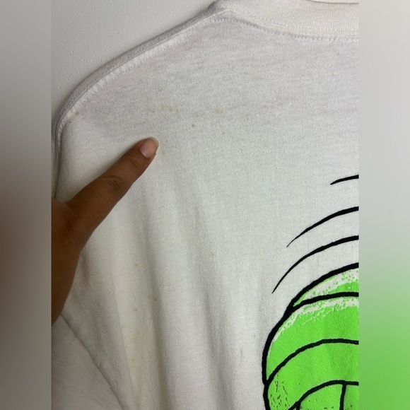 Crazy Shirt Hawaii Beach Bufo volleyball Frog Print Single stitch 80s T-Shirt - Picture 12 of 16